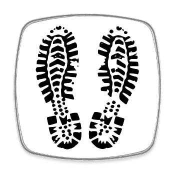 Chaussures - Magnet carré - blanc - Devant