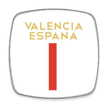 Valencia España Souvenir Spain Keepsake - Square fridge magnet - white - Front