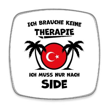 Side Türkei – Türkische Riviera - Viereckiger Kühlschrankmagnet - Weiß - Vorne