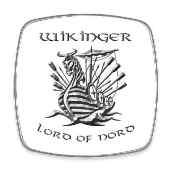 Wikinger 5 - Viereckiger Kühlschrankmagnet - Weiß - Vorne