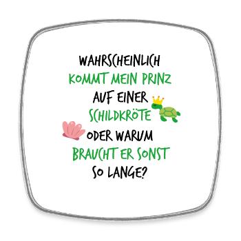 Prinzessin Prinzessinnenshirt Geschenkidee Krone - Viereckiger Kühlschrankmagnet - Weiß - Vorne