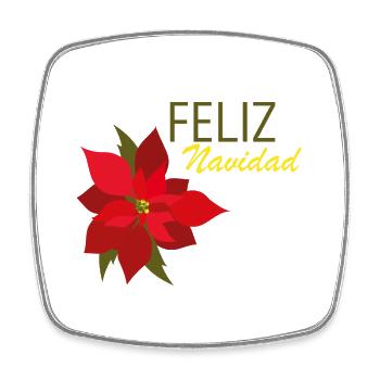 Feliz Navidad - Magnet carré - blanc - Devant