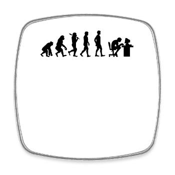Evolution of Gamer Zocker Nerd Geek Progamer - Viereckiger Kühlschrankmagnet - Weiß - Vorne