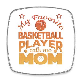 Basketball Mama Love - Square fridge magnet - white - Front