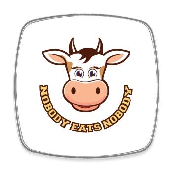 Vegan und gesunde Ernährung - Viereckiger Kühlschrankmagnet - Weiß - Vorne