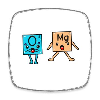 Wissenschaft Physik Chemie OMG - Viereckiger Kühlschrankmagnet - Weiß - Vorne