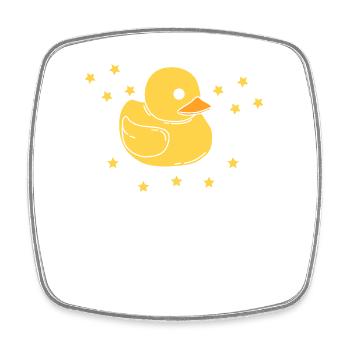 Bath Duck - Square fridge magnet - white - Front