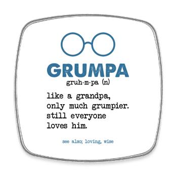 Grandpa - Opa - Viereckiger Kühlschrankmagnet - Weiß - Vorne