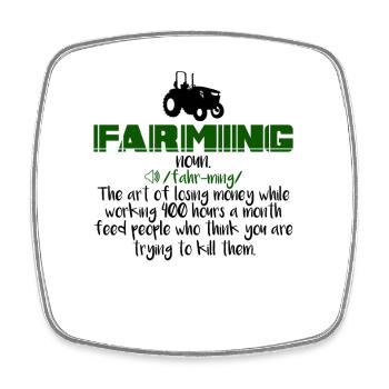 Farming Definition - Square fridge magnet - white - Front