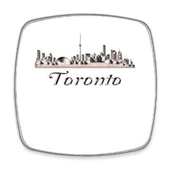 Toronto - Square fridge magnet - white - Front