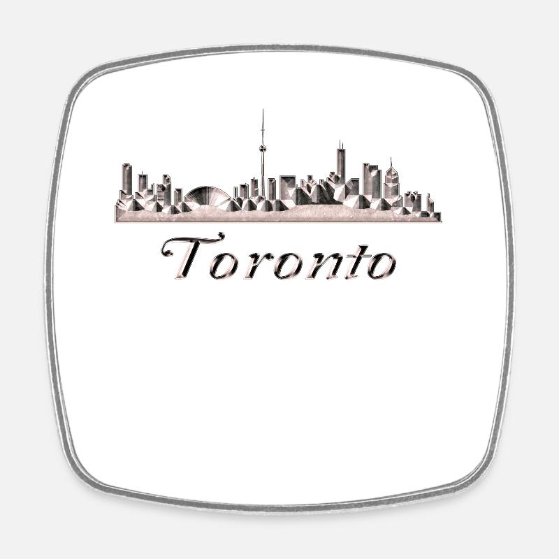 Toronto - Magnet carré - blanc
