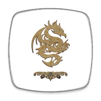 Wundervoller chinesischer Drache - Viereckiger Kühlschrankmagnet - Weiß - Vorne