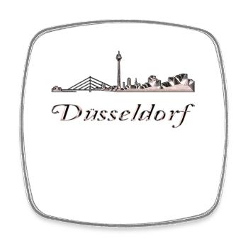 Düsseldorf - Viereckiger Kühlschrankmagnet - Weiß - Vorne