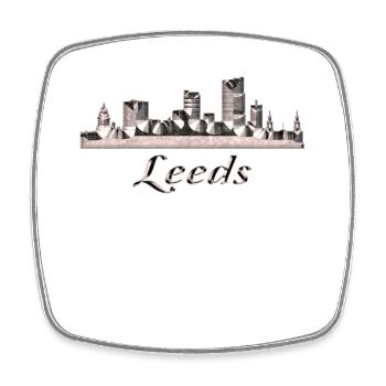Leeds - Square fridge magnet - white - Front