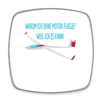Lustige Sprüche Fun Shirts Spaßige Slogans Flieger - Viereckiger Kühlschrankmagnet - Weiß - Vorne