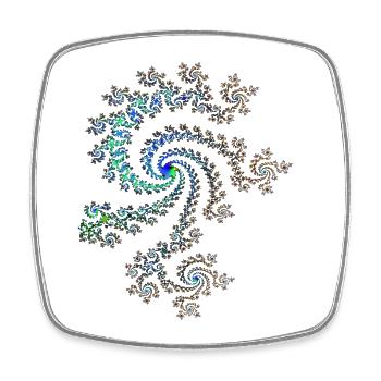 Digitale Spiralfraktal Muster - Viereckiger Kühlschrankmagnet - Weiß - Vorne
