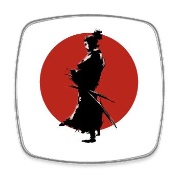 japan ninja flagge cosplay manga aikido kendo man - Viereckiger Kühlschrankmagnet - Weiß - Vorne