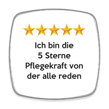 I'm the 5 star caregiver everyone is talking about - Square fridge magnet - white - Front