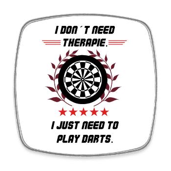 darts dart funny saying dart player dart board - Square fridge magnet - white - Front