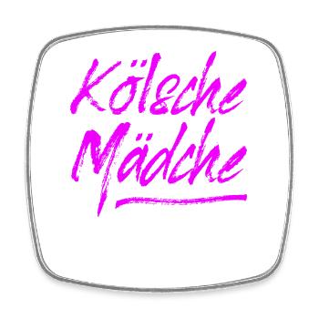 Kölsche Mädche / Carnaval à Cologne / Kölsch & Kölle - Magnet carré - blanc - Devant
