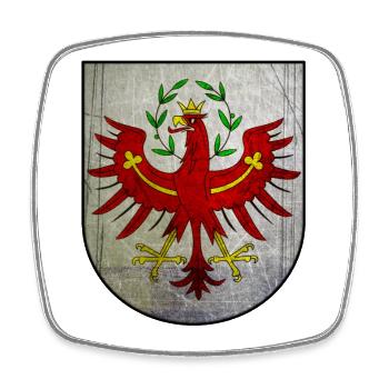 Tirol - Magnet carré - blanc - Devant