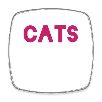 Idée cadeau pour l’amoureux des chats - Magnet carré - blanc - Devant
