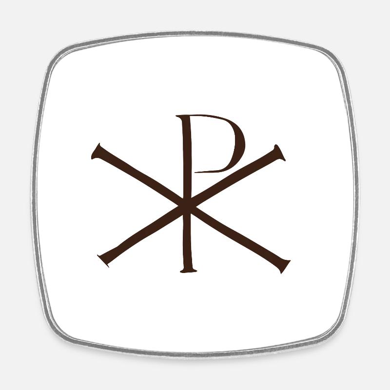 Monogramme du Christ XP - Magnet carré - blanc