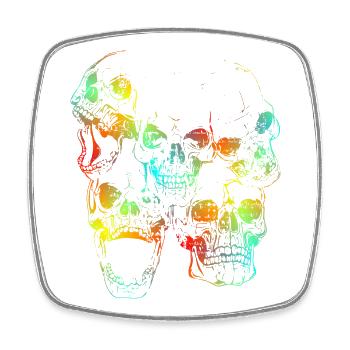 Skulls - Viereckiger Kühlschrankmagnet - Weiß - Vorne