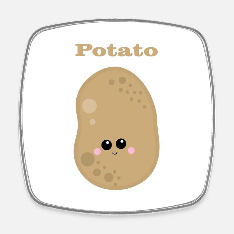 Potato - Square fridge magnet - white