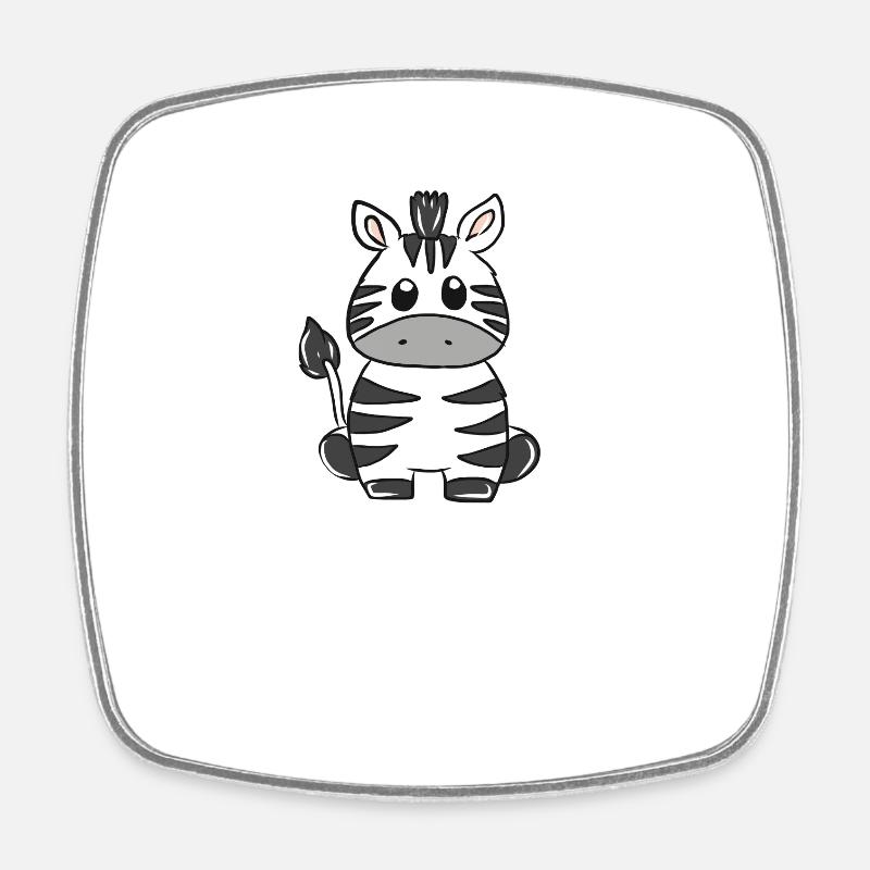 Zebra - Viereckiger Kühlschrankmagnet - Weiß