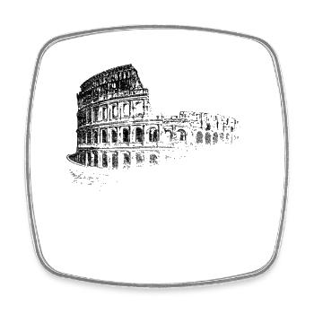 Colosseum Amphitheatre Rome Roma Rome Italy Italy - Square fridge magnet - white - Front