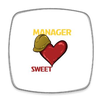 Bauarbeiter Herz Liebe Design - Viereckiger Kühlschrankmagnet - Weiß - Vorne
