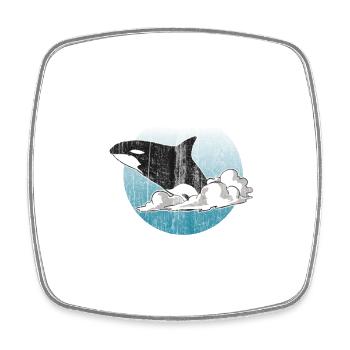  Orca Spruch für Tierschutz - Viereckiger Kühlschrankmagnet - Weiß - Vorne