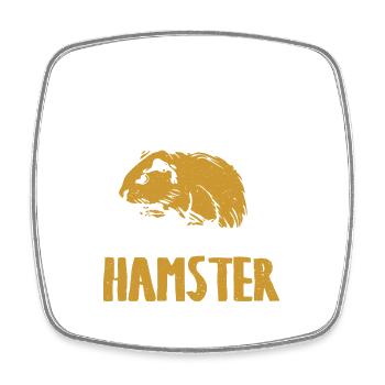 Loving and hamster motif - Square fridge magnet - white - Front