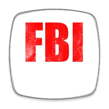 FBI Birding Inspector Design - Square fridge magnet - white - Front