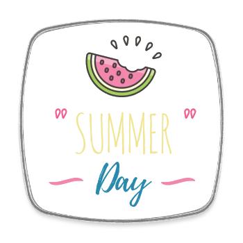 Summer Day Holiday! - Magnet carré - blanc - Devant