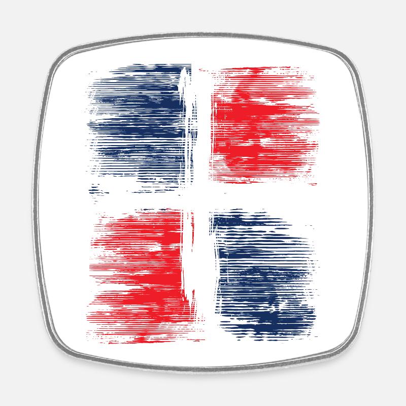 Dominican Republic - Square fridge magnet - white