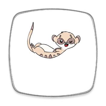 Erdmännchen Tier - Viereckiger Kühlschrankmagnet - Weiß - Vorne
