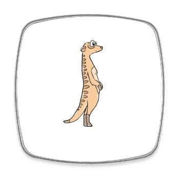 meerkat - Square fridge magnet - white - Front