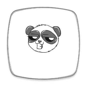 Panda - Viereckiger Kühlschrankmagnet - Weiß - Vorne