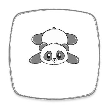 Panda - Viereckiger Kühlschrankmagnet - Weiß - Vorne