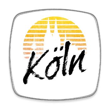 Köln Kölner Skyline Kölner Dom Vintage Geschenk - Viereckiger Kühlschrankmagnet - Weiß - Vorne