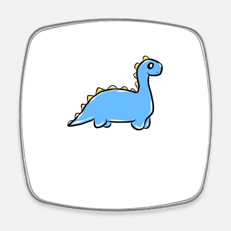dinosaure - Magnet carré - blanc