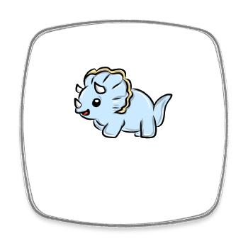 dinosaur - Square fridge magnet - white - Front