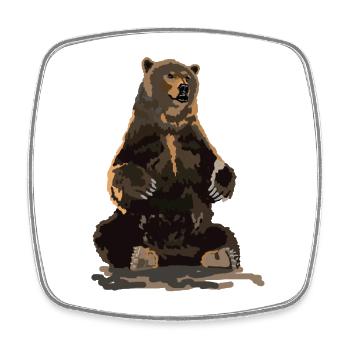 Bear - Square fridge magnet - white - Front