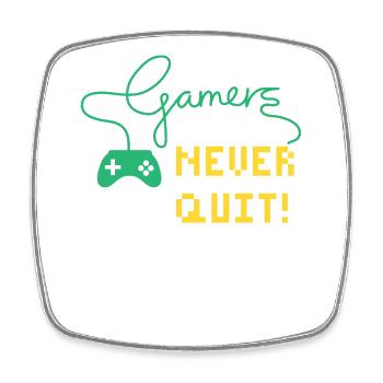 Gamer - Viereckiger Kühlschrankmagnet - Weiß - Vorne