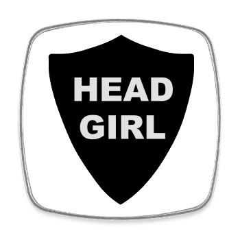 Head Girl Badge - Square fridge magnet - white - Front