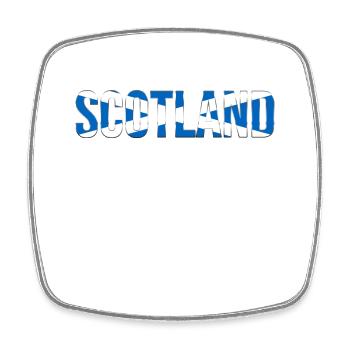 Schottland Schriftzug Flagge - Viereckiger Kühlschrankmagnet - Weiß - Vorne