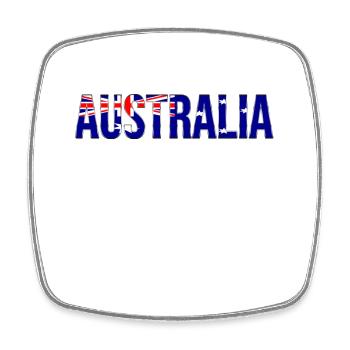 Australia Flag Font Design - Square fridge magnet - white - Front