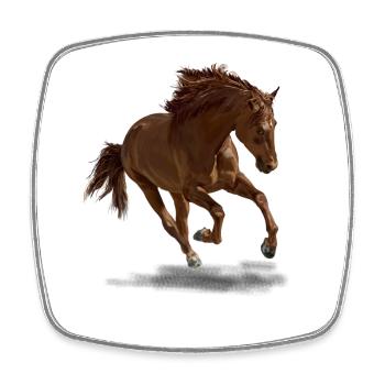 Horse - Square fridge magnet - white - Front